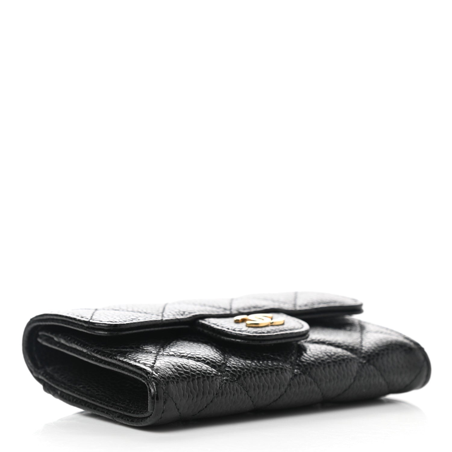 Chanel Caviar Quilted Flap Card Holder Wallet Black 4 of 9