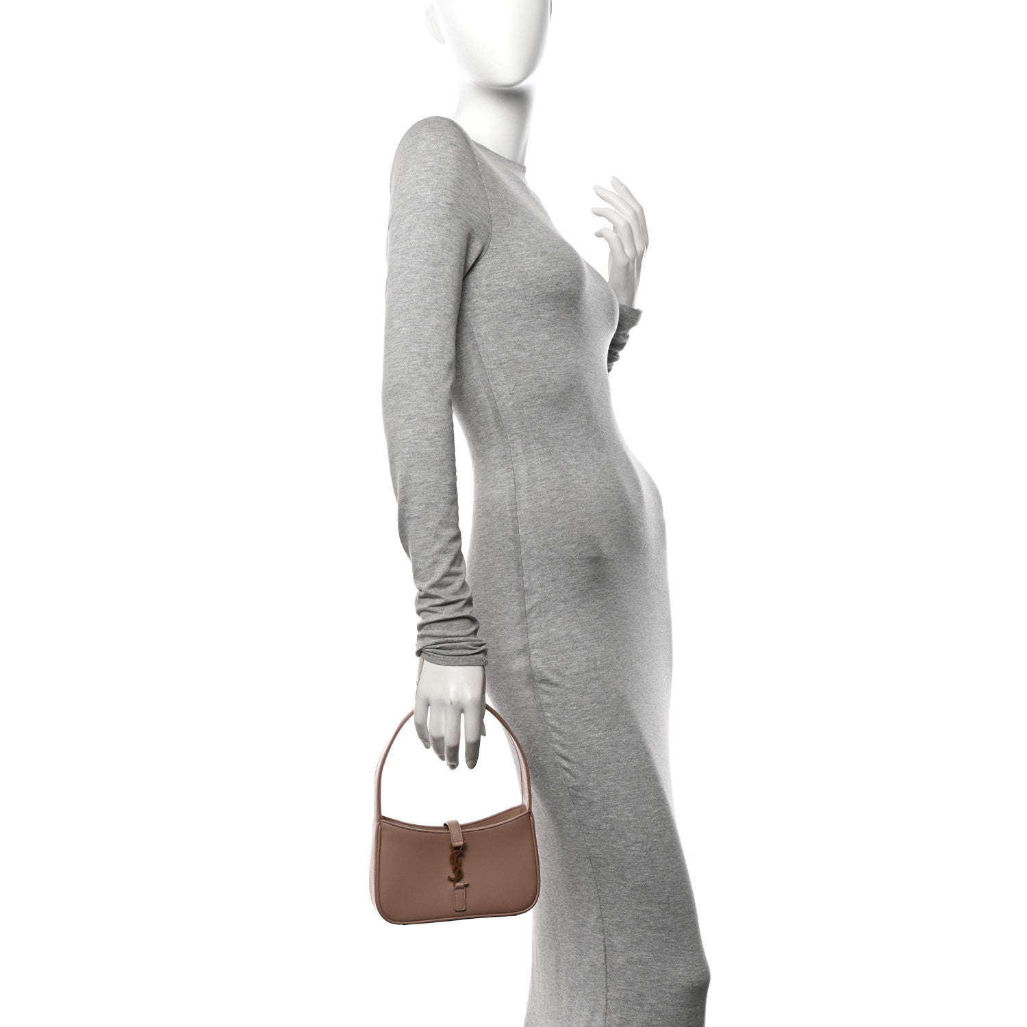 Saint Laurent Smooth Calfskin Le 5 A 7 Mini Hobo Rosy Sand 3 of 16