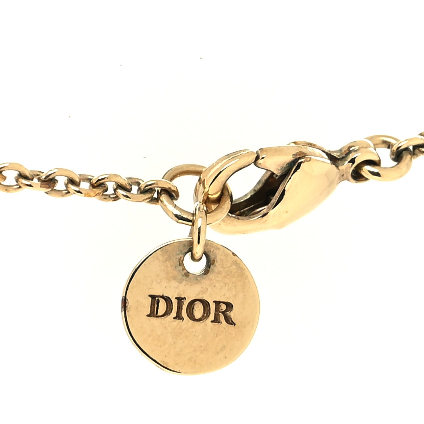 Metal Crystal Clair D Lune Necklace Gold