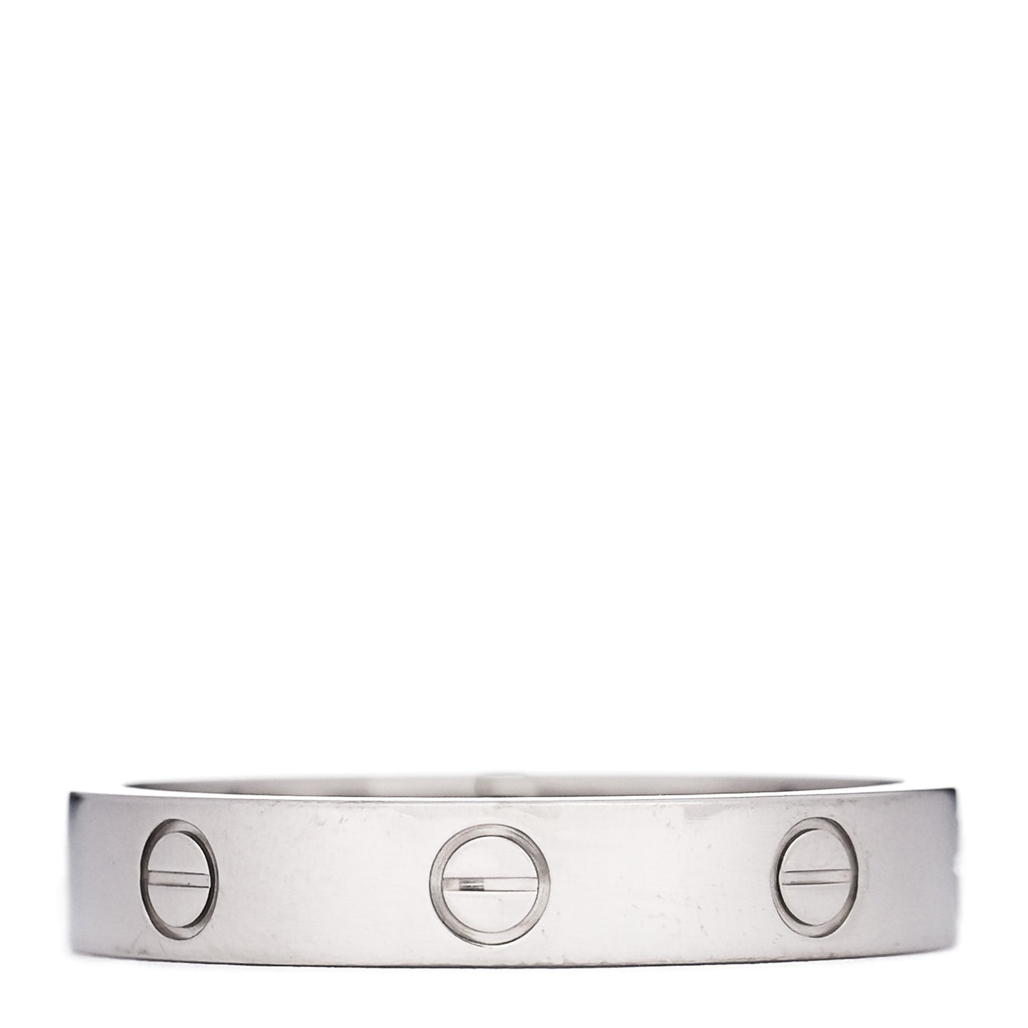 18K White Gold 4mm LOVE Wedding Band Ring 61 9.5