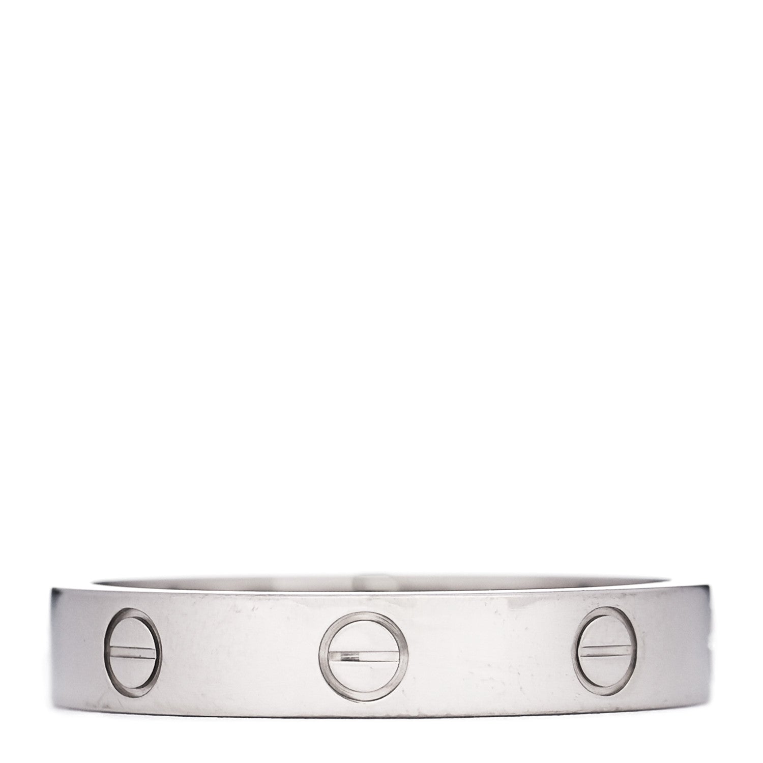 Cartier 18K White Gold 4mm LOVE Wedding Band Ring 61 9.5 1 of 3