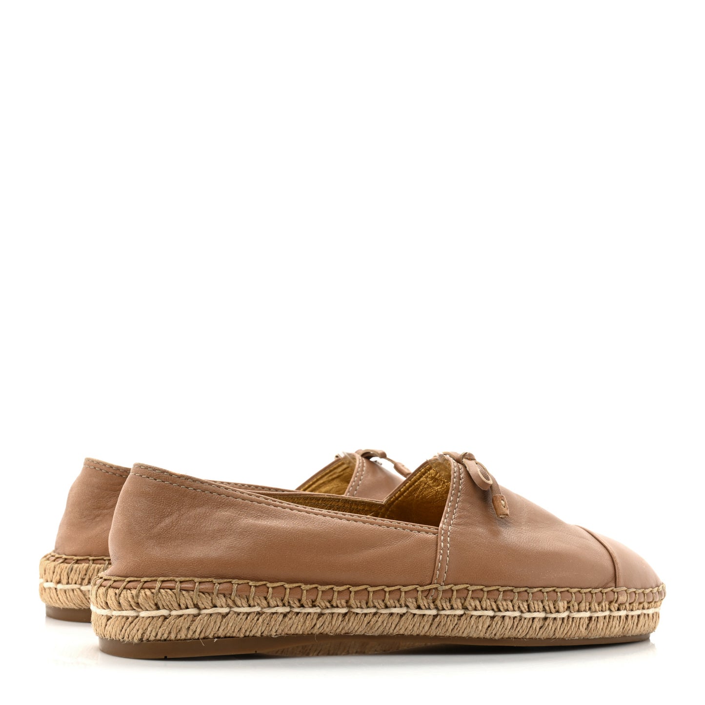 Nappa Logo Cap Toe 20mm Espadrilles 38.5 Beige