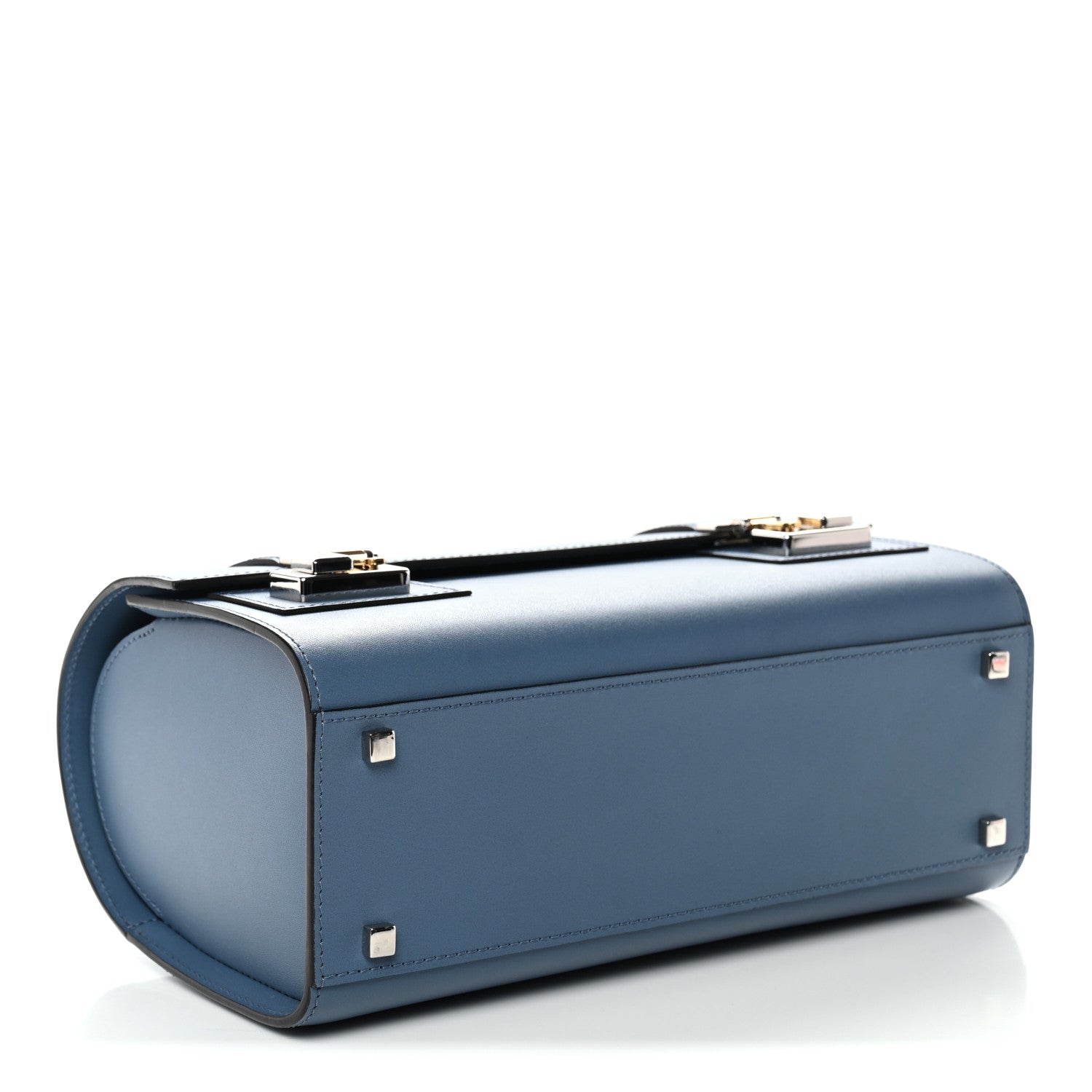 Moynat Box Calfskin Cabotin Blue 3 of 8