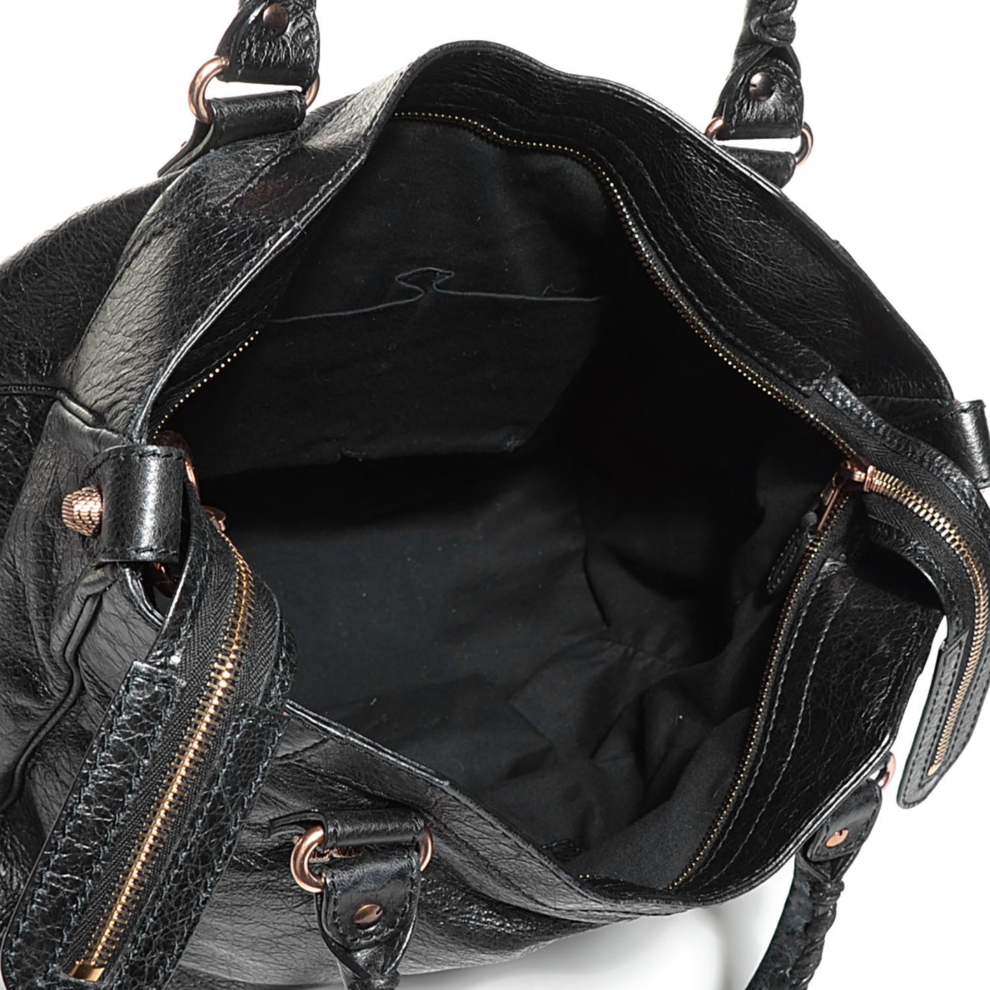 Agneau Giant 12 Rose Gold Hardware Velo Black