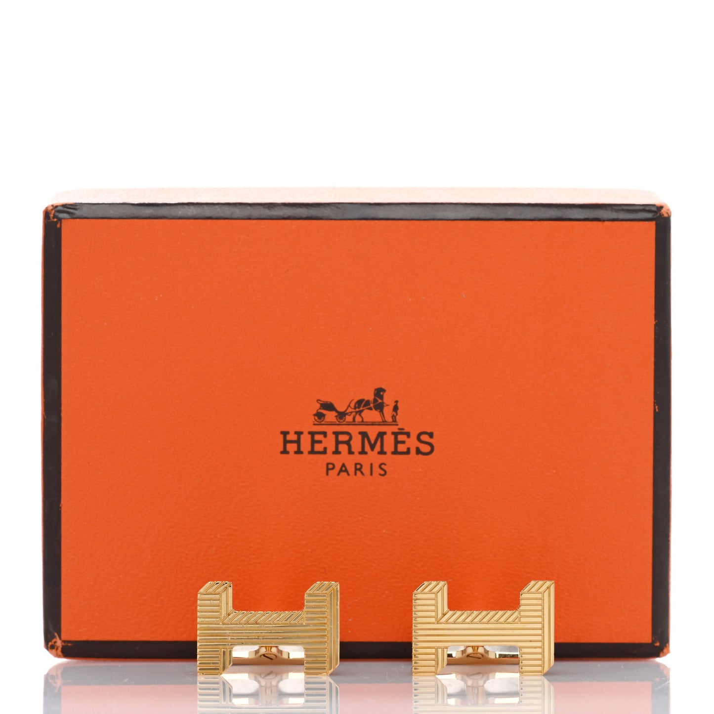 Metal H Optique Cufflinks Gold