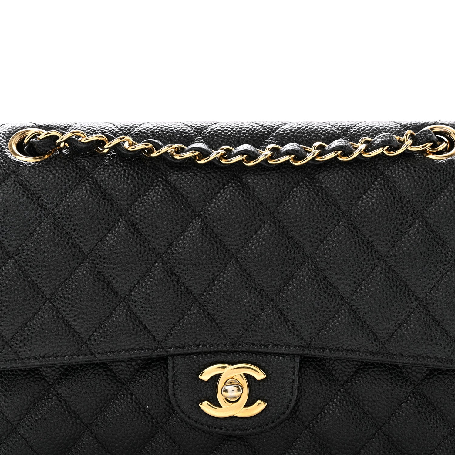Chanel Caviar Quilted Medium Double Flap Black 8 of 11