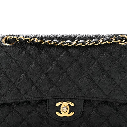 Chanel Caviar Quilted Medium Double Flap Black 8 of 11