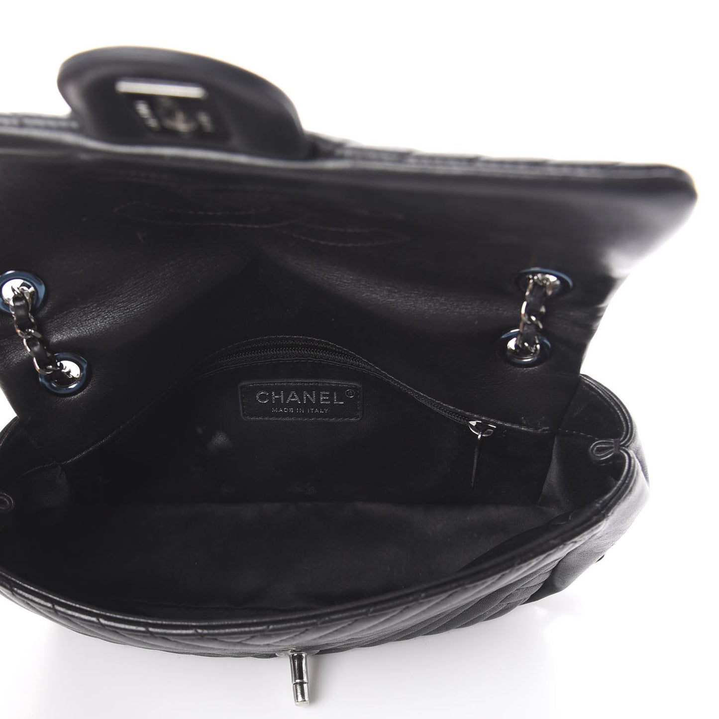 Lambskin Small CC Crossing Flap Black