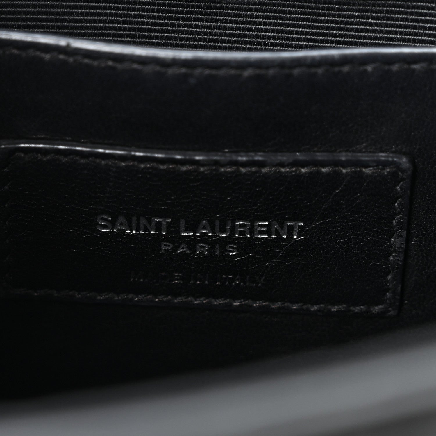 Saint Laurent Calfskin Crocodile Embossed Medium Classic Monogram Kate Tassel Satchel Black 6 of 10