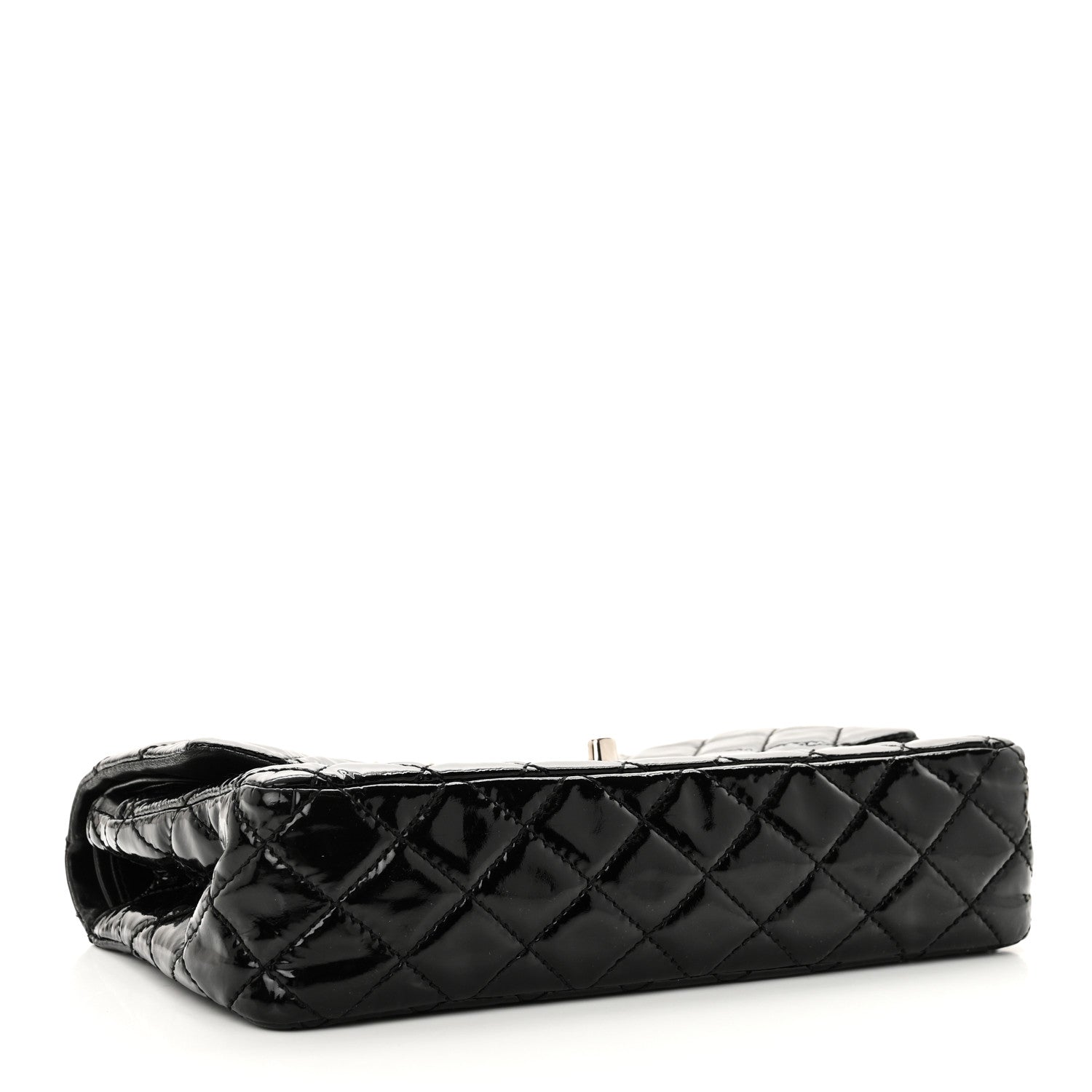 Chanel Patent Calfskin Quilted Medium Double Flap Black 4 of 10