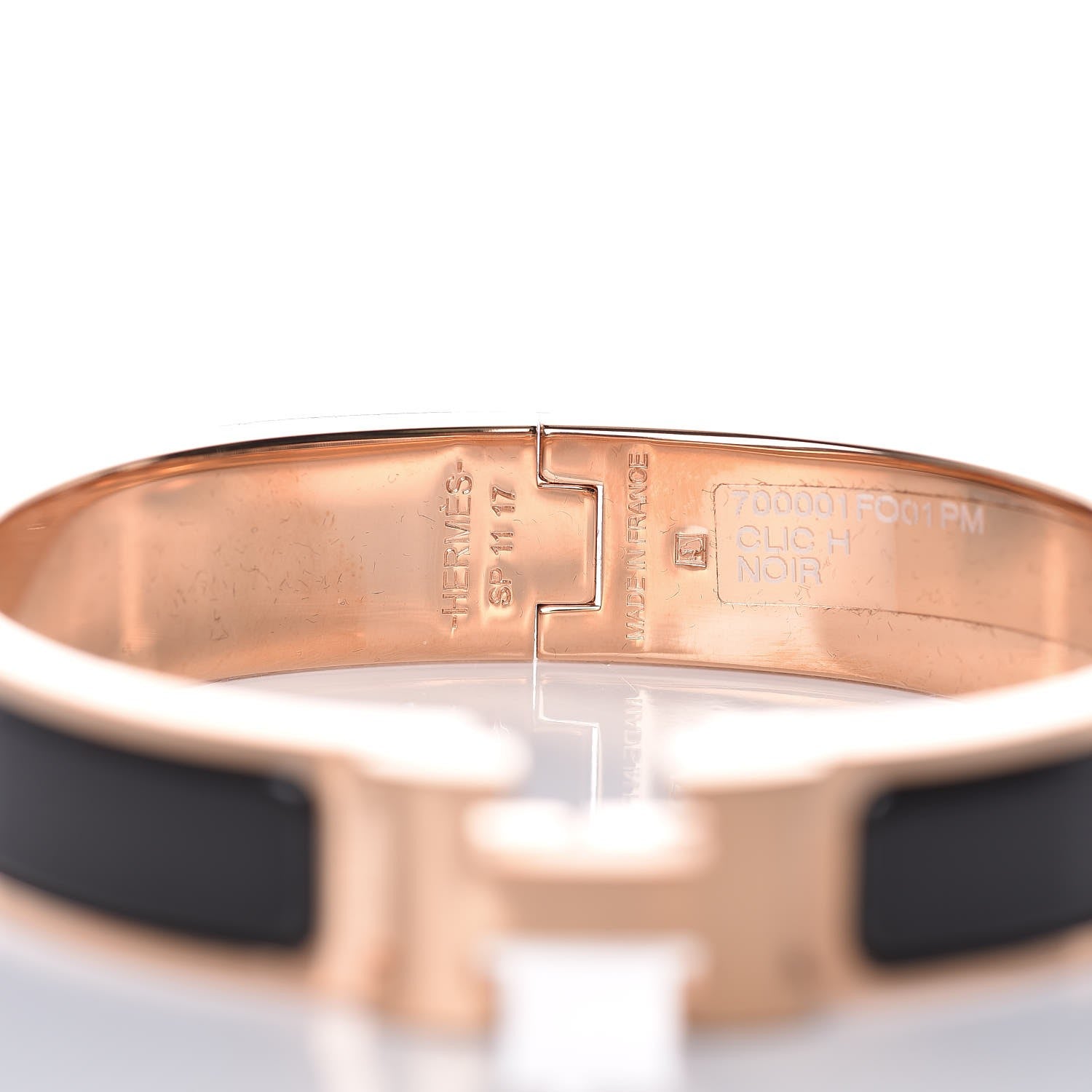Hermes Enamel Narrow Clic Clac H Bracelet PM Black 4 of 7