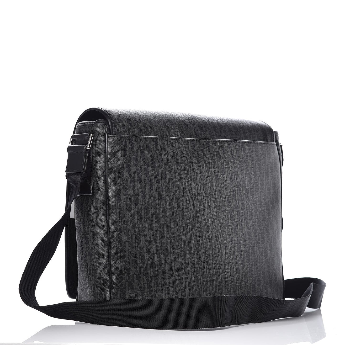 HOMME Monogram Coated Canvas Messenger Grise
