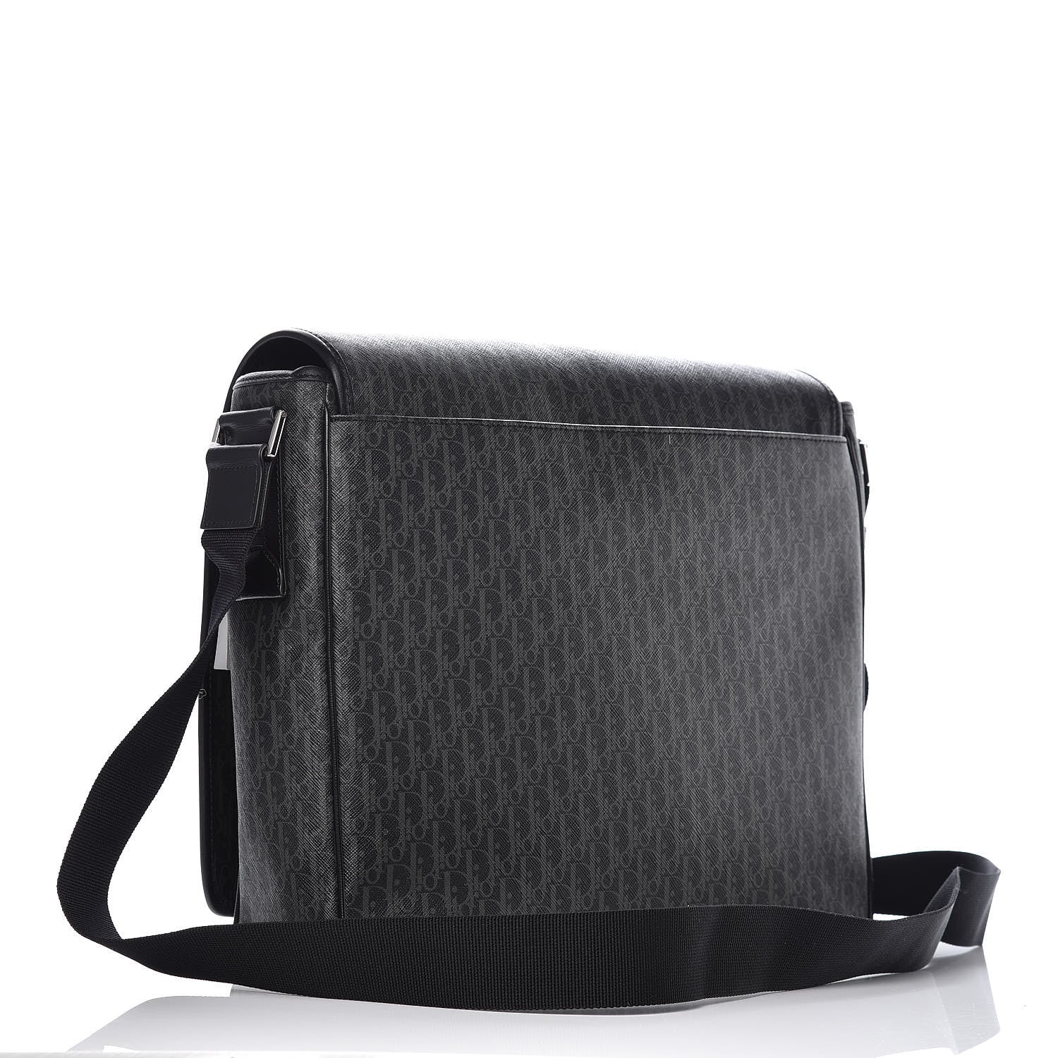 Christian Dior HOMME Monogram Coated Canvas Messenger Grise 3 of 9