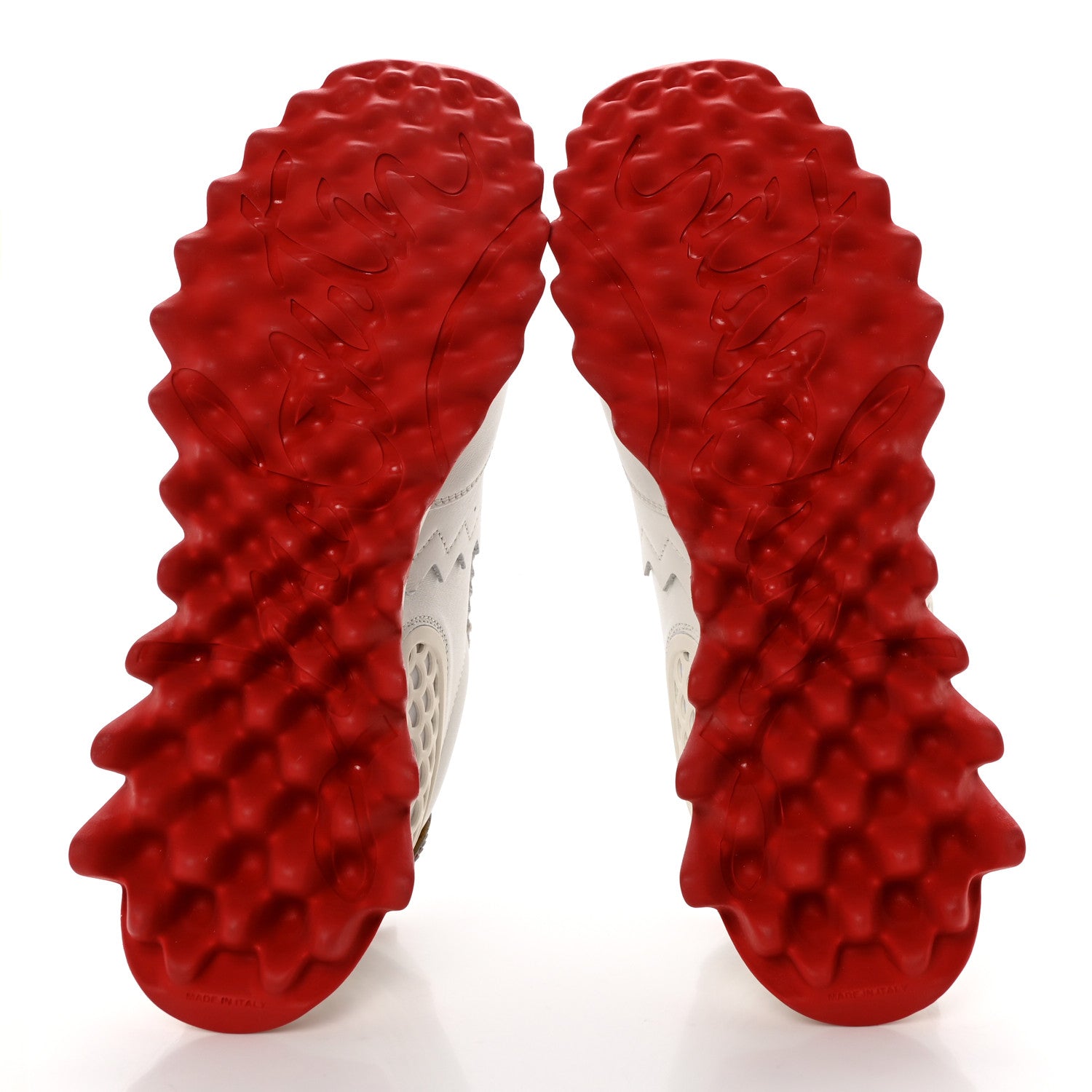 Christian Louboutin Calfskin Neoprene Womens Loubishark Sneakers 37.5 White 6 of 13