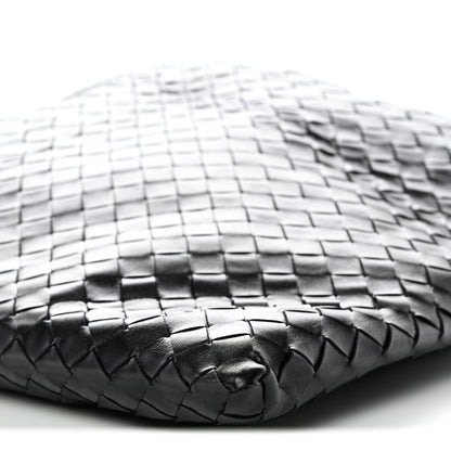 Bottega Veneta Calfskin Intrecciato Large Hop Black Black 10 of 10