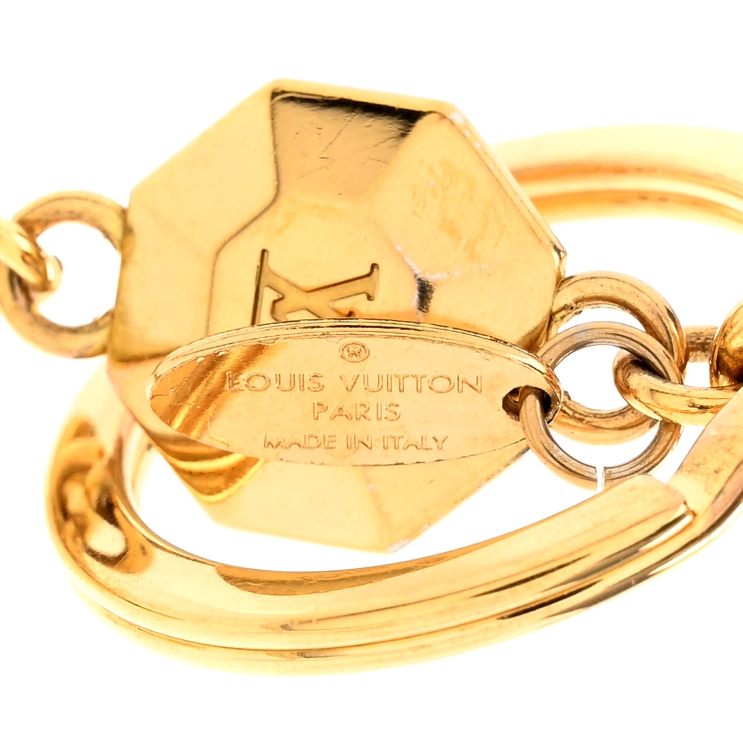 LV Facettes Bag Charm Key Holder Gold