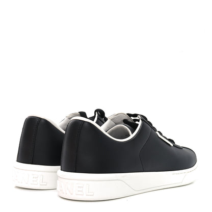 Chanel Calfskin CC Womens Sneakers 36.5 Black 5 of 8