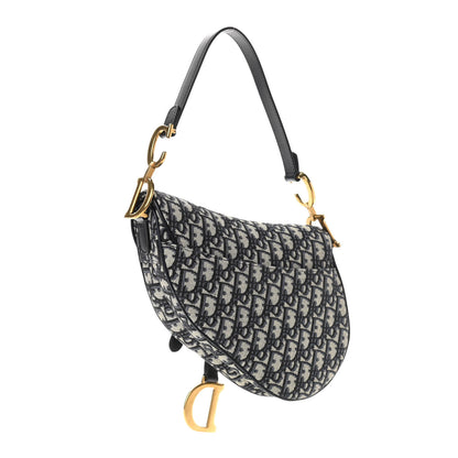 Christian Dior Oblique Saddle Bag Blue 3 of 11