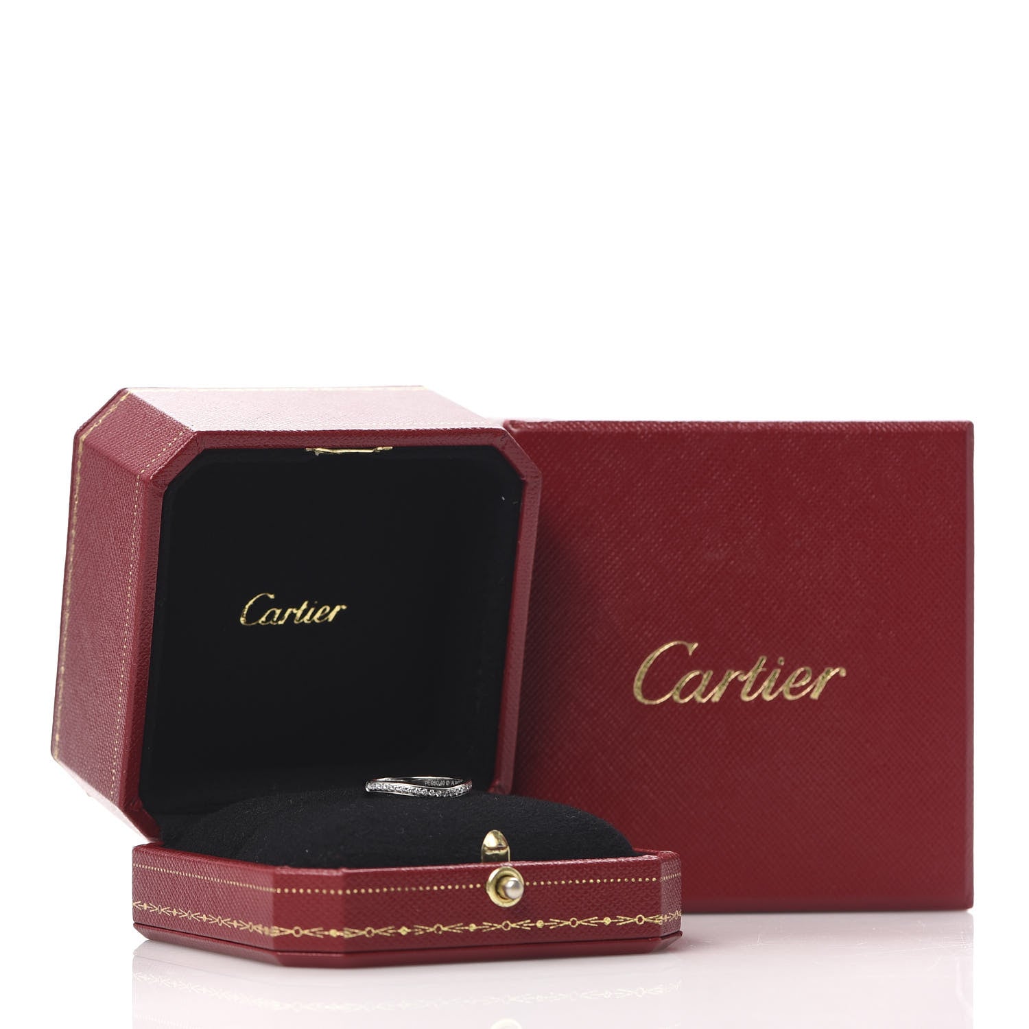 Cartier Platinum Diamond Ballerine Wedding Band Ring 49 4.75 5 of 6