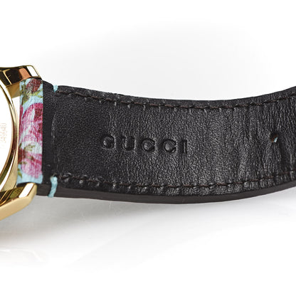Gucci Stainless Steel Calfskin 38mm G-Timeless Floral Quartz Watch Blue 8 of 8