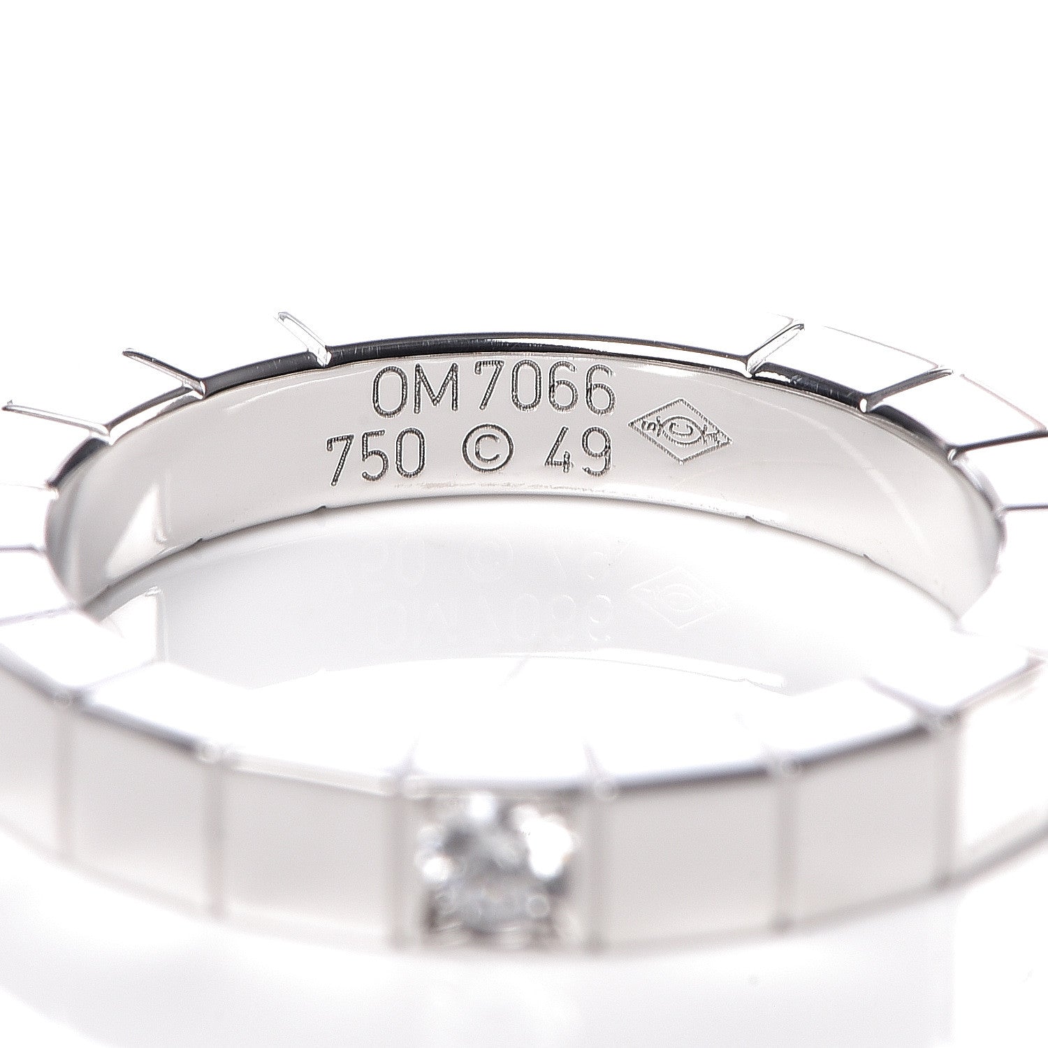 Cartier 18K White Gold Diamond Lanieres Ring 49 4.75 4 of 4