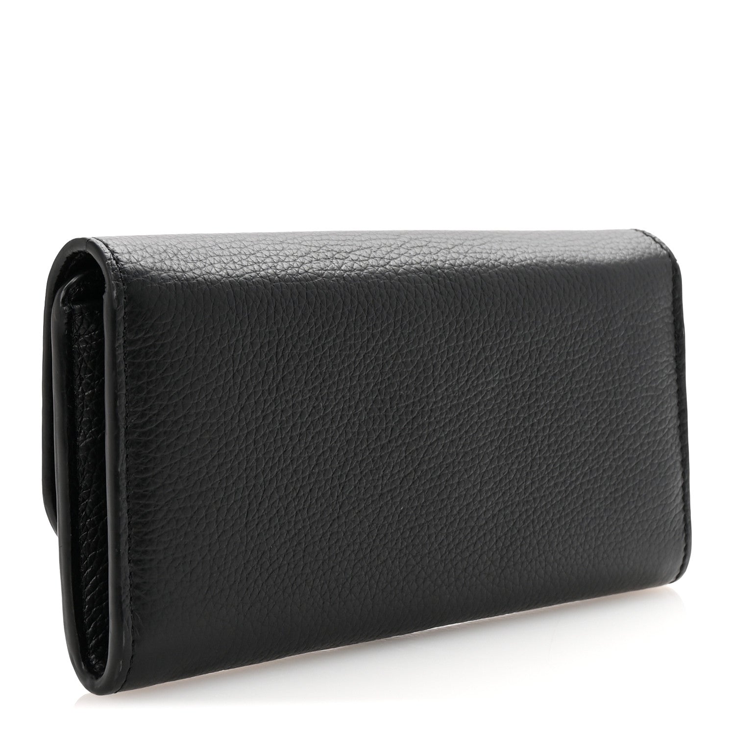 Chloe Calfskin Marcie Continental Flap Wallet Black 3 of 7