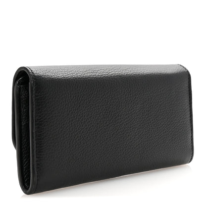 Chloe Calfskin Marcie Continental Flap Wallet Black 3 of 7
