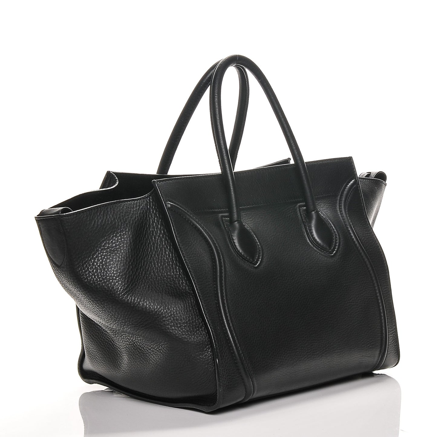 Supple Calfskin Medium Phantom Luggage Black