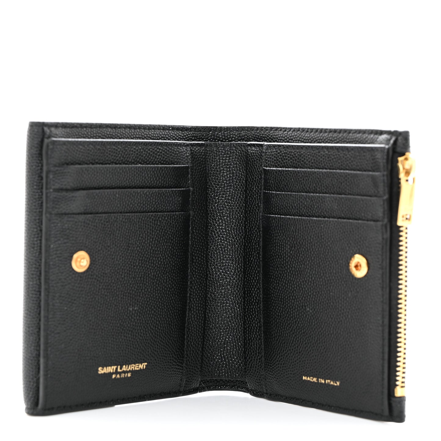 Grain De Poudre Monogram Bi-Fold Wallet Black
