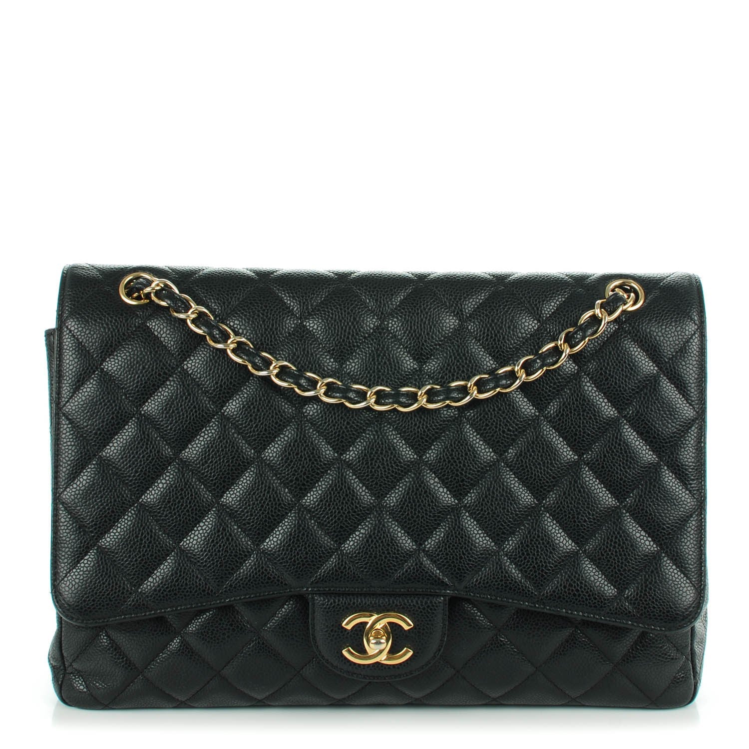 Chanel Caviar Quilted Maxi Single Flap Black 1 of 8