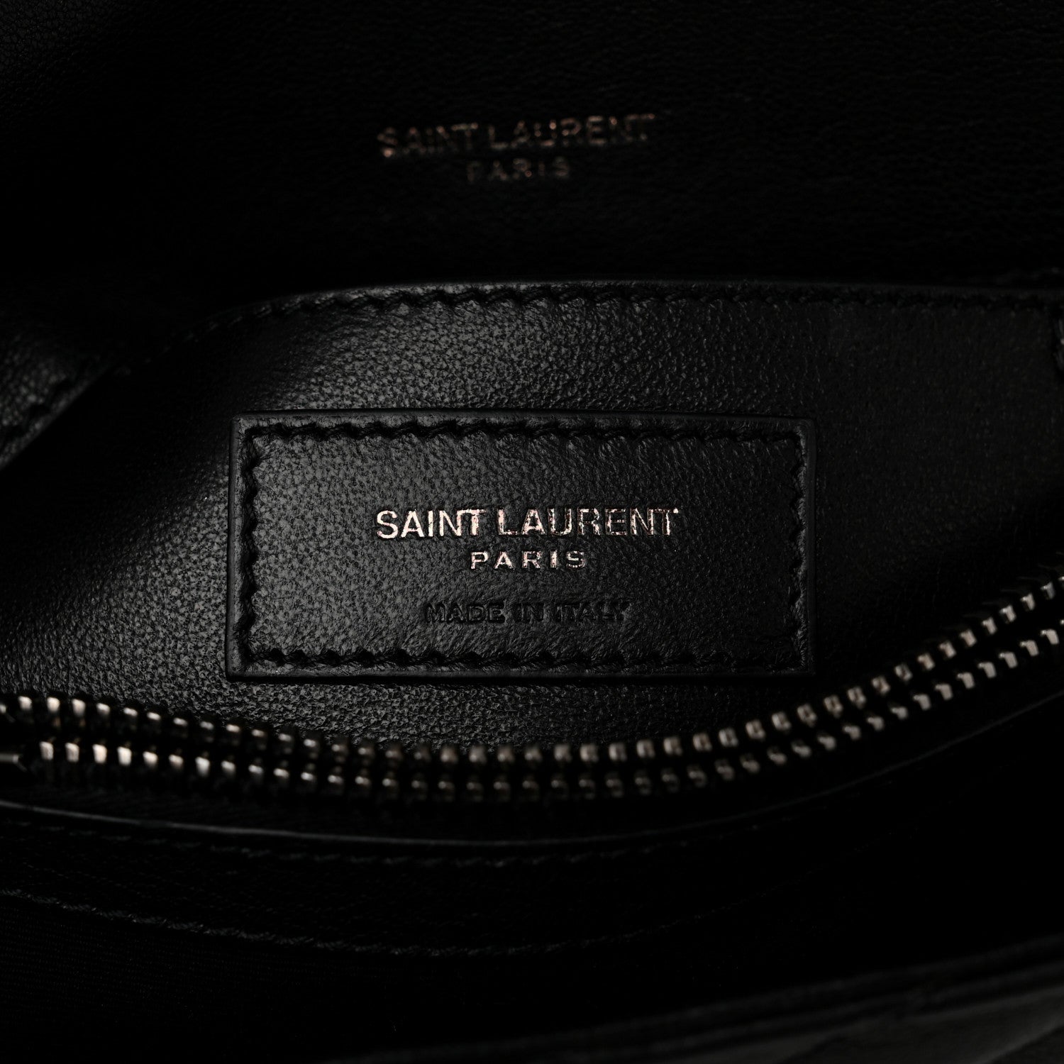 Saint Laurent Sheepskin Matelasse Chevron Monogram Medium College Bag Black 6 of 10