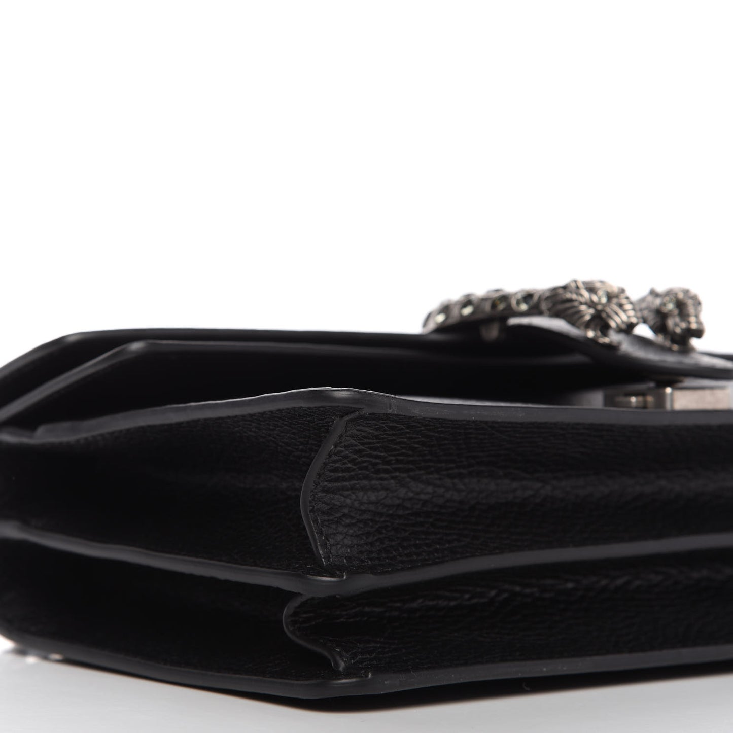 Pebbled Calfskin Small Dionysus Shoulder Bag Black