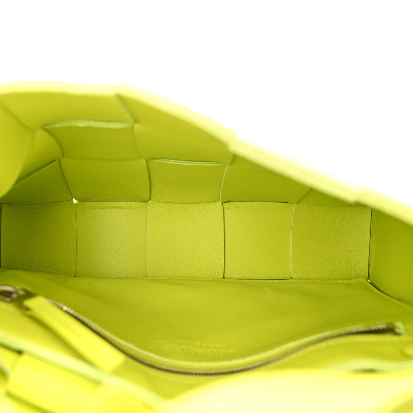 Lambskin Maxi Intrecciato Cassette Crossbody Bag Acid Kiwi