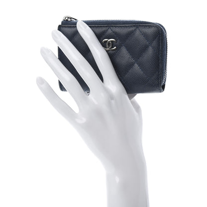 Chanel Caviar Quilted Key Holder Case Navy 2 of 11