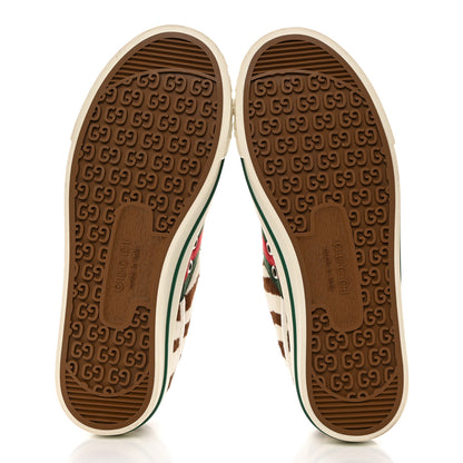Gucci Pony Hair Web Zebra Print 1977 Tennis Sneakers 37 White Brown 5 of 7