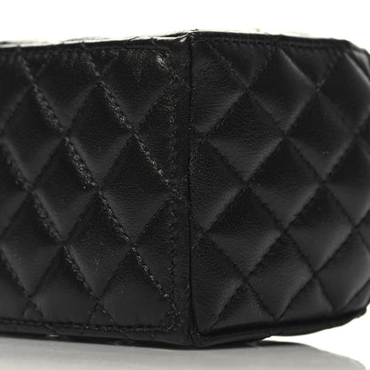 Chanel Calfskin Quilted Mini Drawstring Bucket Bag Black 10 of 10