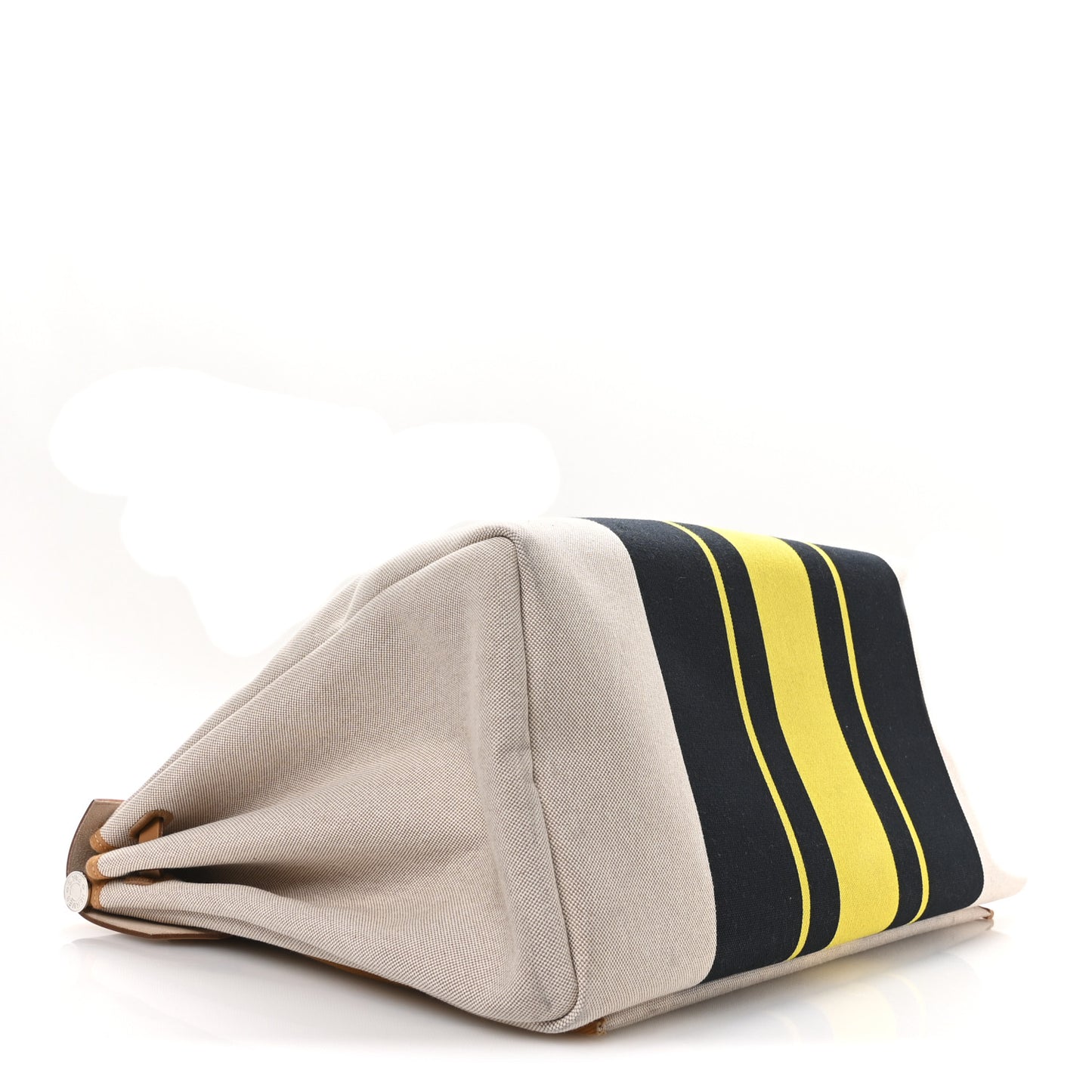 H Plume Canvas Vache Hunter Rayures d'Equipage Herbag Cabine Zip 50 Jaune Ecru Beige Gold
