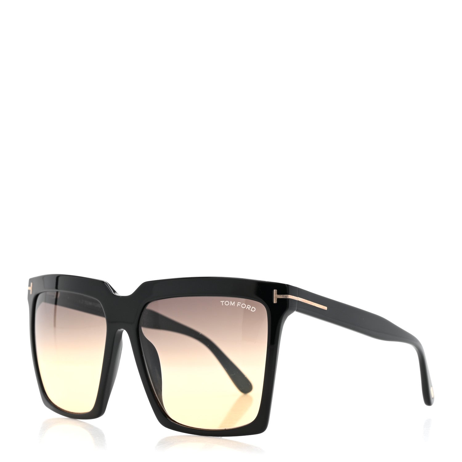 Tom Ford Acetate Sabrina Square Sunglasses TF764 Black 1 of 8