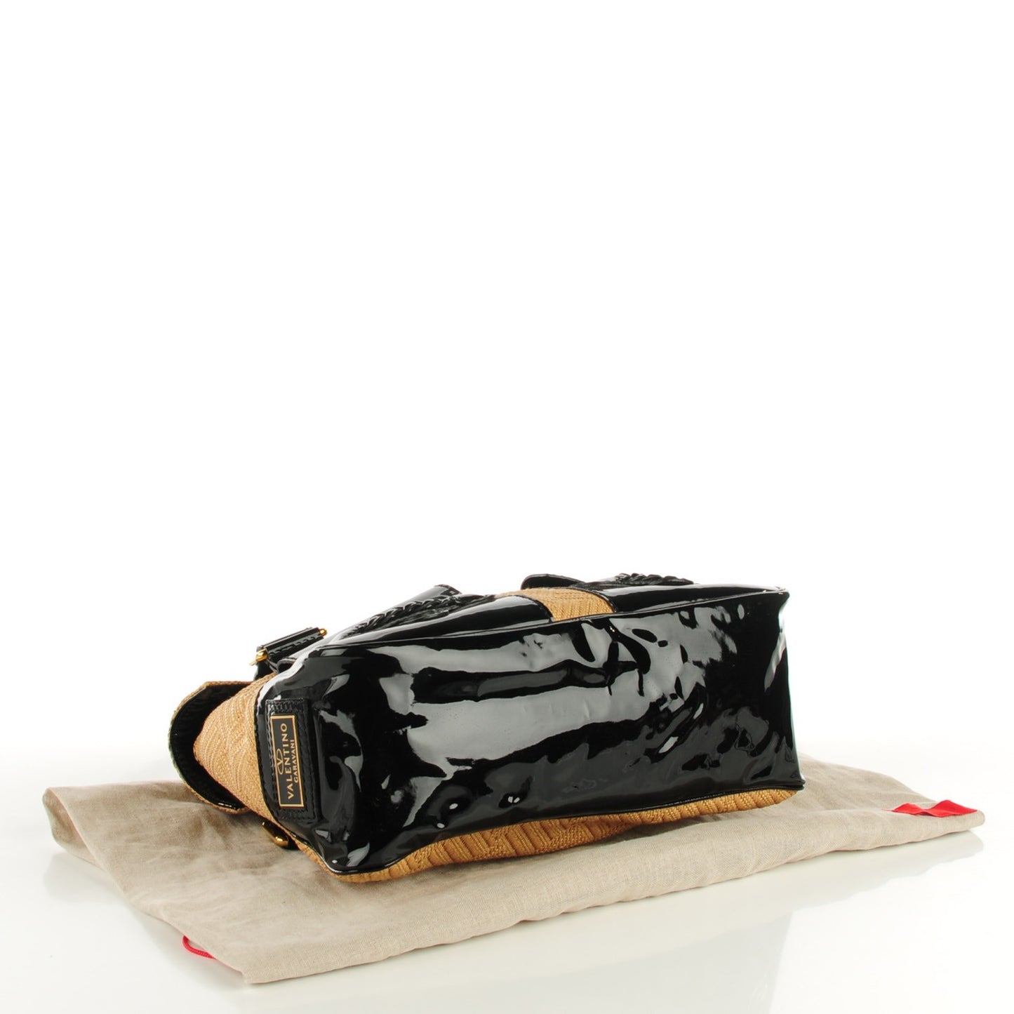 Woven Straw Patent Histoire Black
