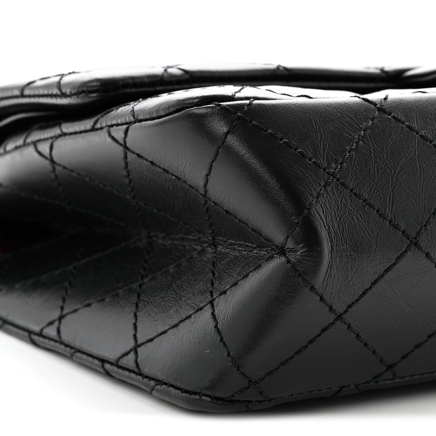 Aged Calfskin Quilted 2.55 Reissue 225 Flap Black