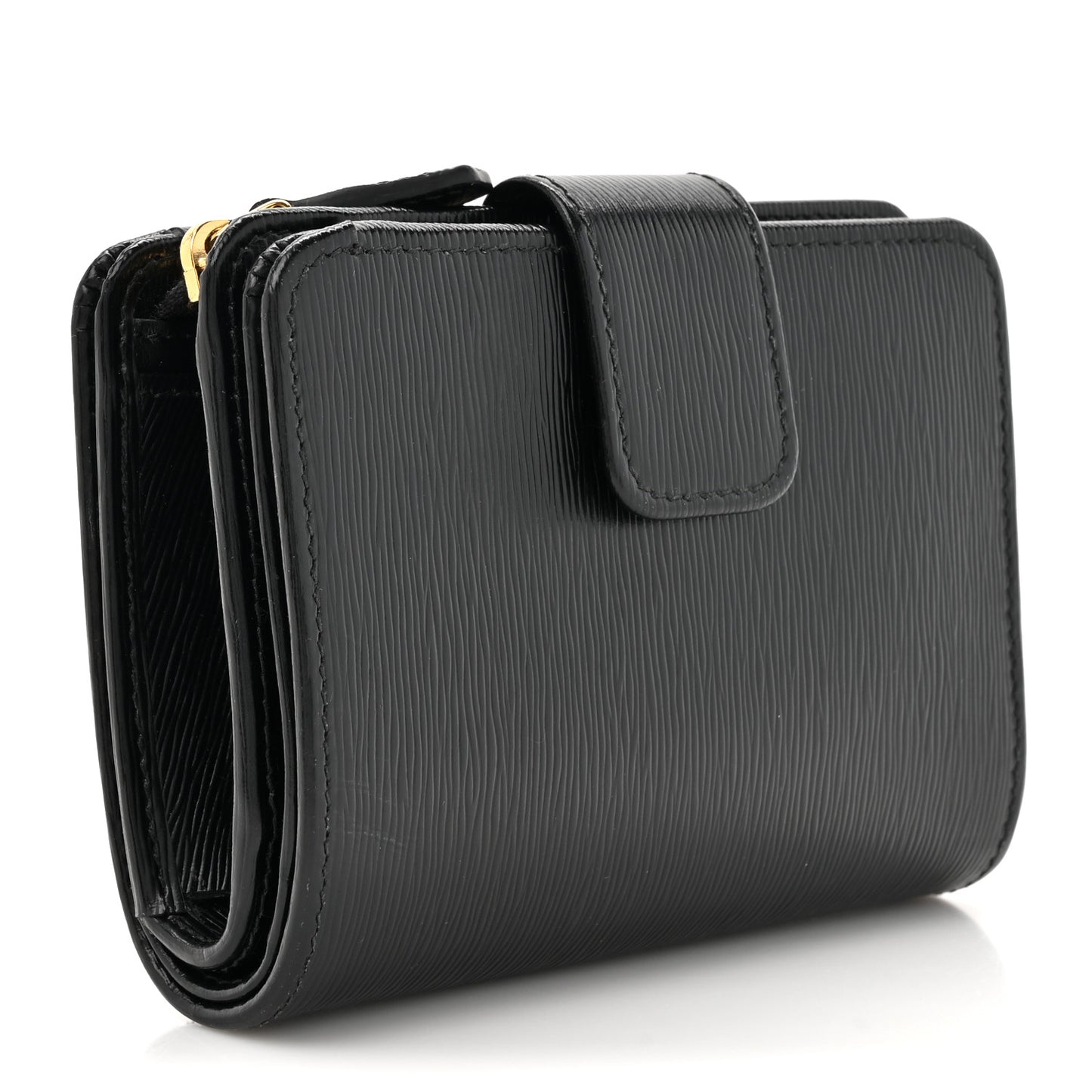 Vitello Move Triangle Compact Wallet Black