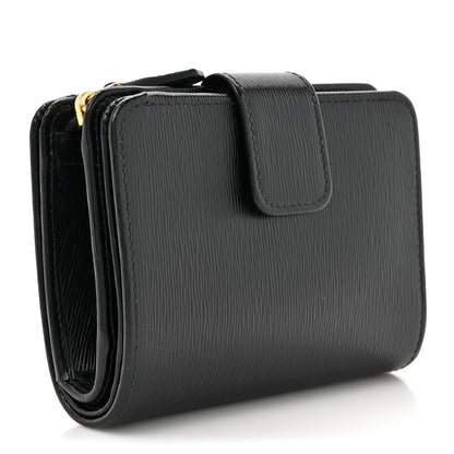 Prada Vitello Move Triangle Compact Wallet Black 3 of 8