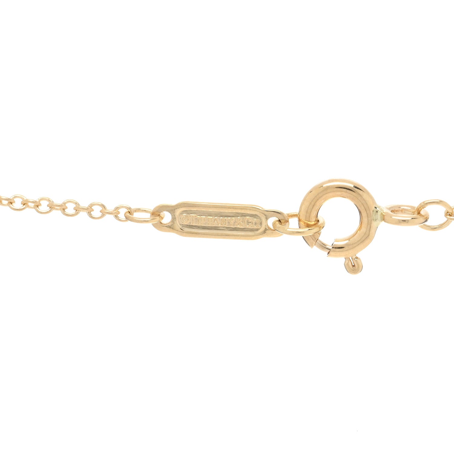 Tiffany Platinum 18K Yellow Gold Diamond Schlumberger Lynn Pendant Necklace 4 of 5
