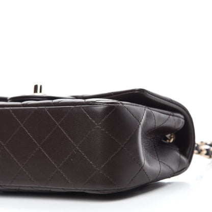Chanel Lambskin Quilted Mini Rectangular Flap Dark Brown 7 of 11