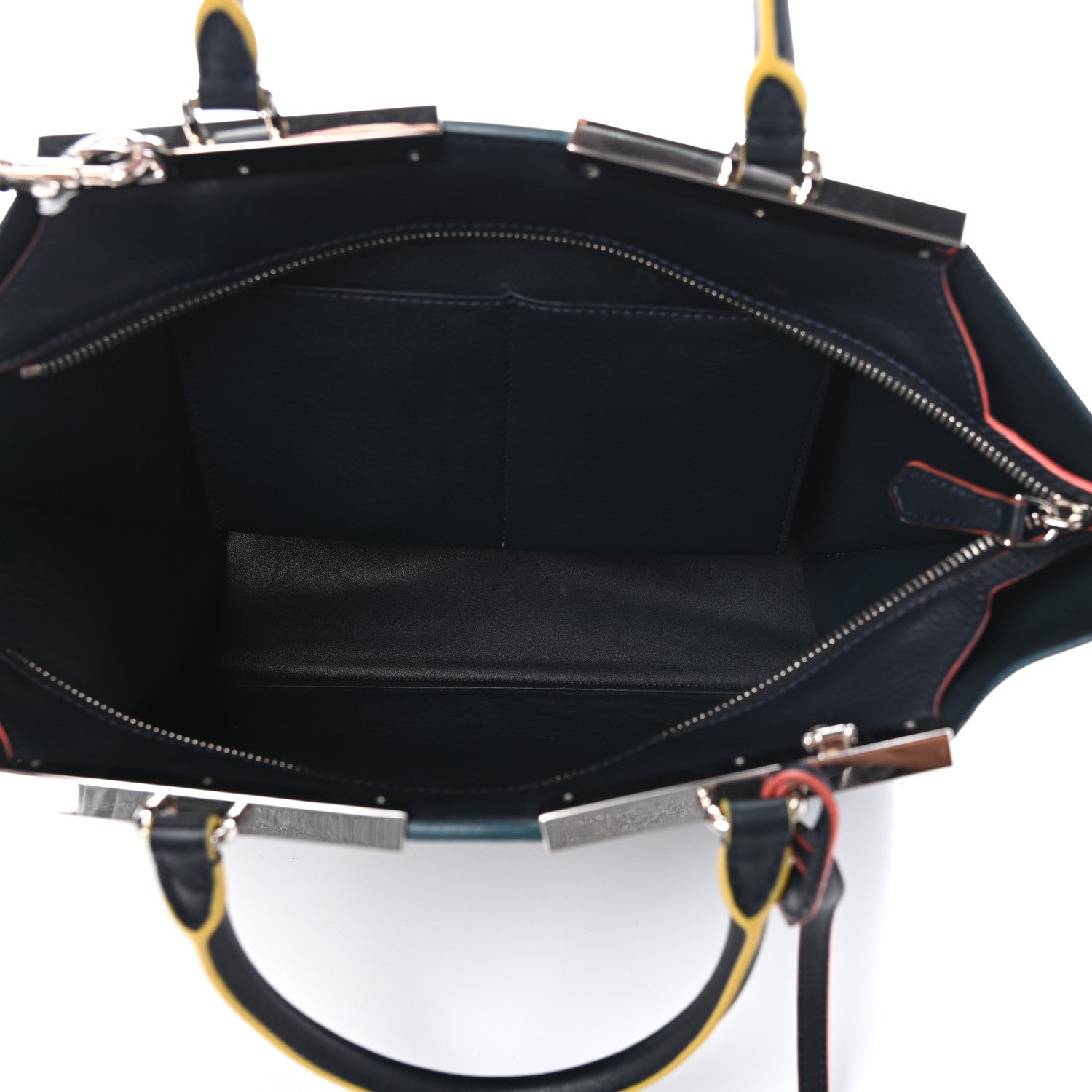 Fendi Vitello Dolce Century Petite 3Jours Tote Blue Notte 5 of 9