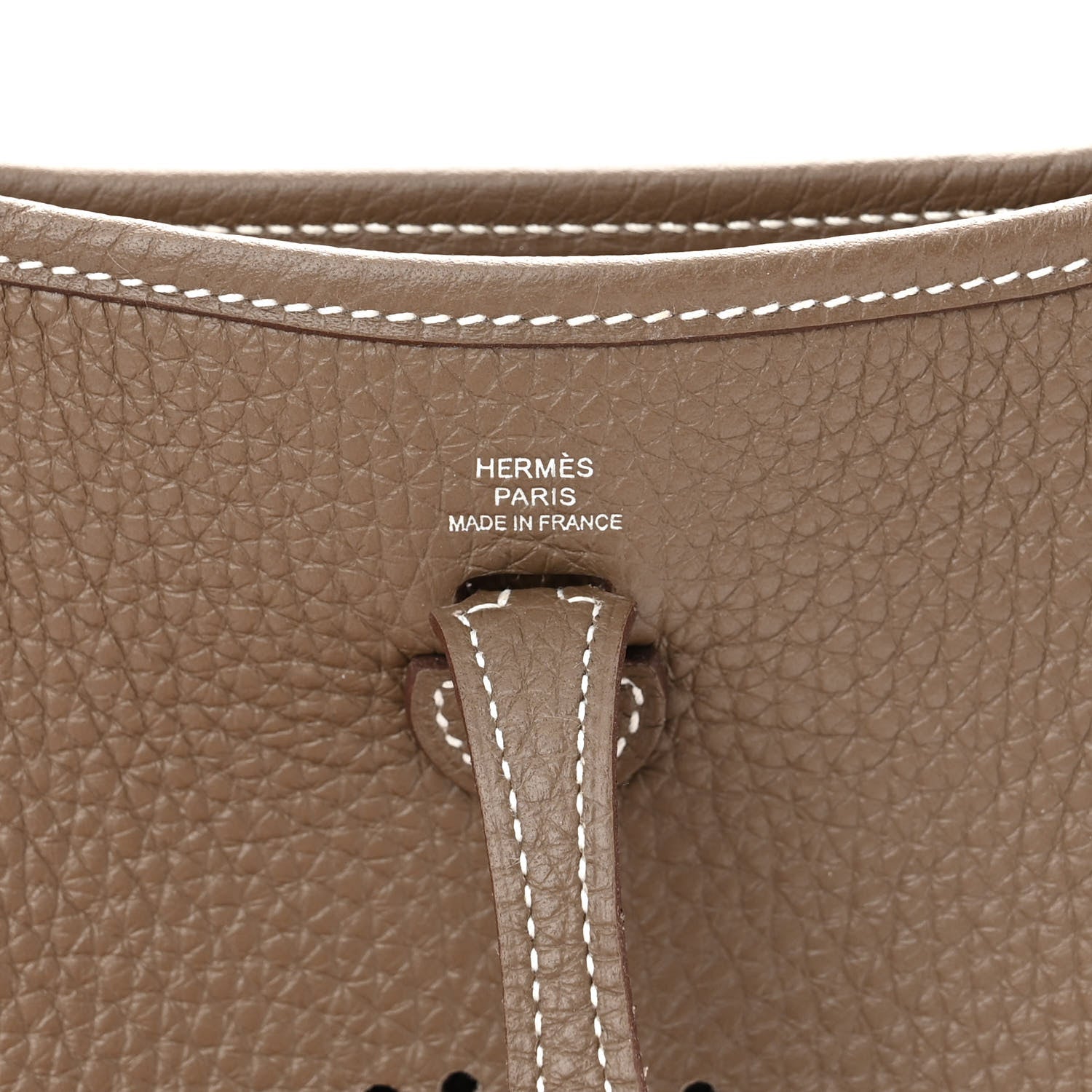Hermes Taurillon Clemence Evelyne TPM Etoupe 6 of 14