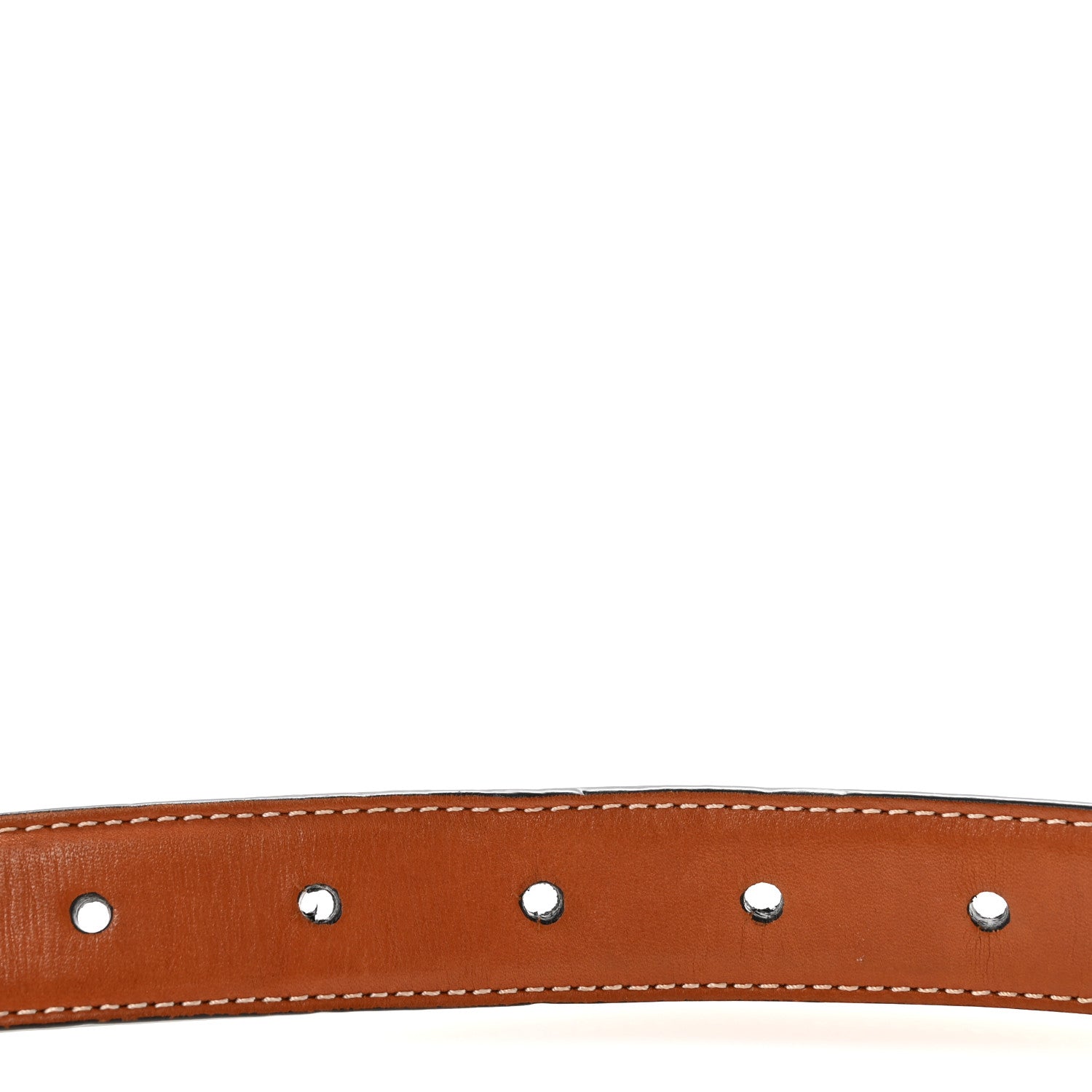 Celine Box Calfskin Medium 25mm Triomphe Belt 75 30 Tan 3 of 9