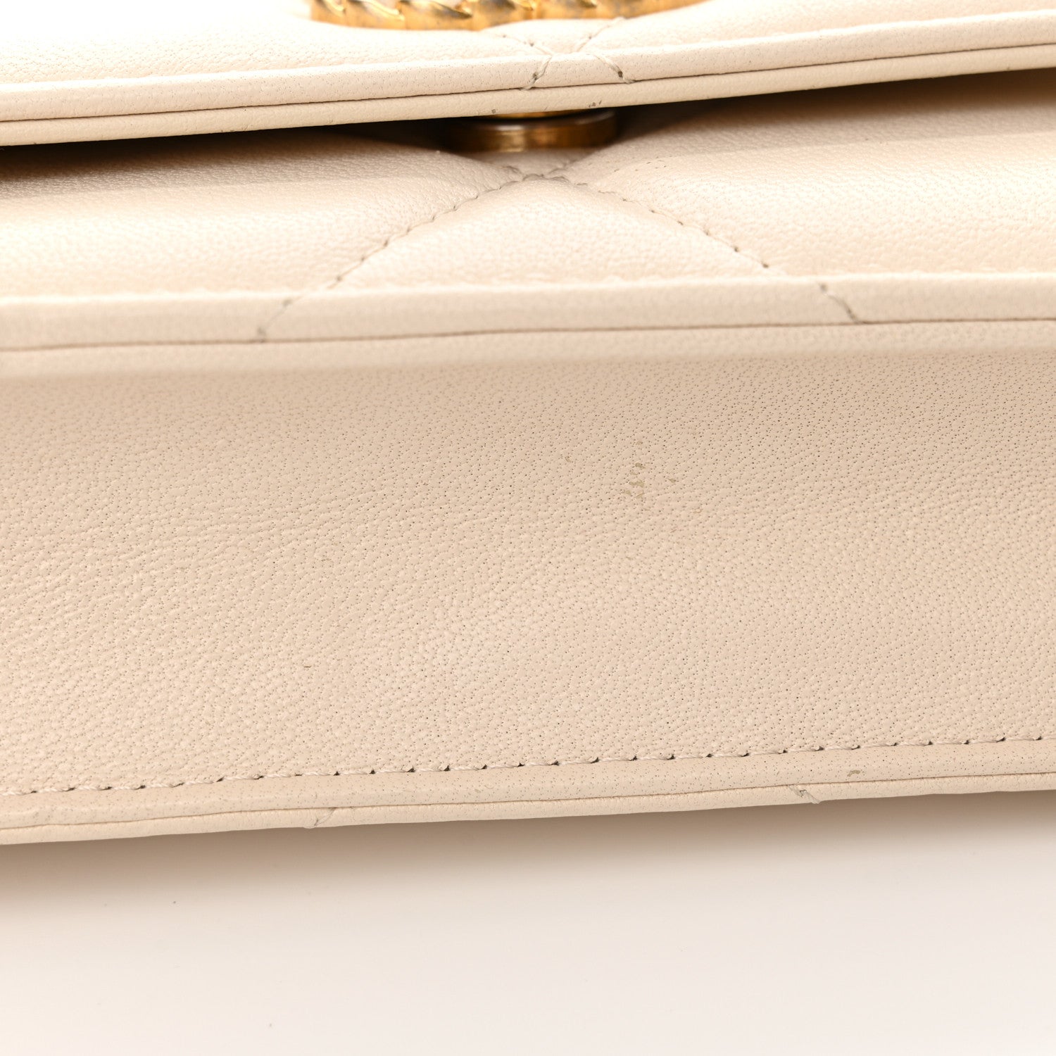 Chanel Lambskin Quilted Chanel 19 Wallet On Chain WOC Light Beige 13 of 15