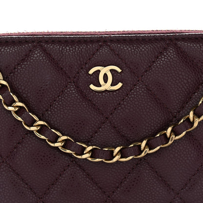 Chanel Caviar Quilted Classic Clutch With Chain Dark Burgundy 8 of 10