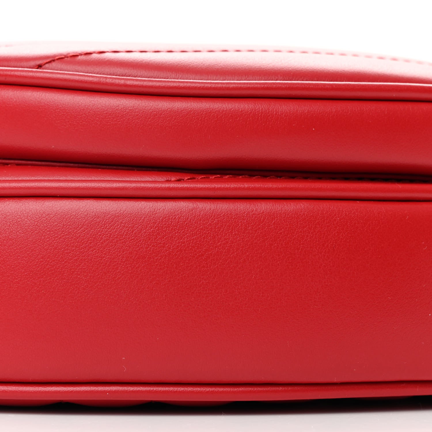 Gucci Calfskin Matelasse Diagonal Mini Interlocking G Heart Shoulder Bag Hibiscus Red 9 of 10